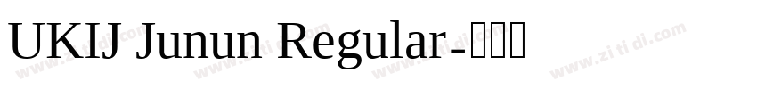 UKIJ Junun Regular字体转换